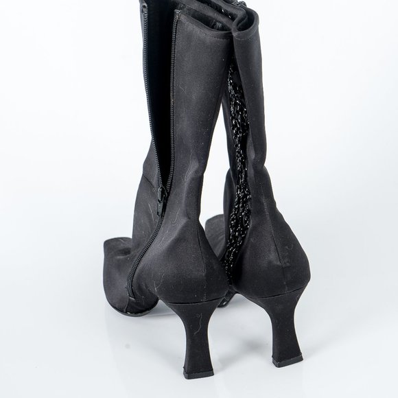 NWT Enzo Angiolini satin and sequin/bead boots - 9.5 - Picture 6 of 6